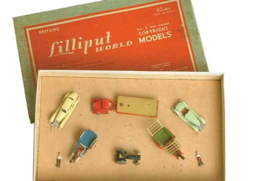 A Britains Lilliput Civilian Vehicles Display Set No. LV/SA
