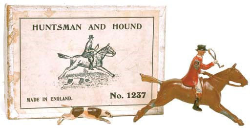 A Britains Set No. 1237 Huntsman and Hound