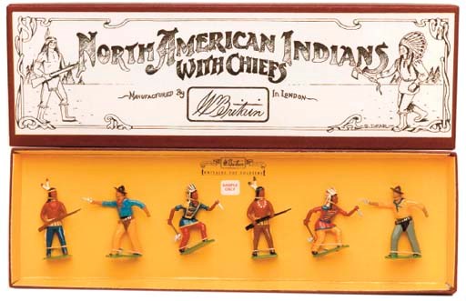 A Britains diecast mazak experimental Set No. 8000 Cowboys and Indians