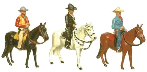 Timpo Hopalong Cassidy mounted figures