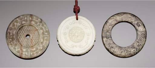 Three jade carvings, Ming Dynasty and later