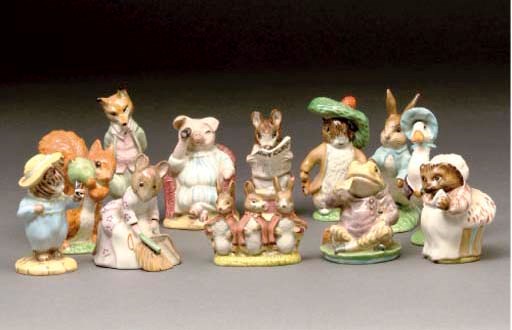 TWELVE BESWICK BEATRIX POTTER FIGURES