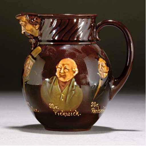 A ROYAL DOULTON DICKENS' CHARACTERS KINGSWARE WATER JUG