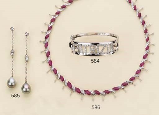 COLLANA IN ORO CON RUBINI E DIAMANTI