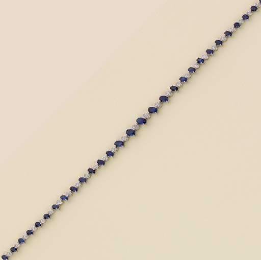 COLLANA IN ORO CON ZAFFIRI E BRILLANTI