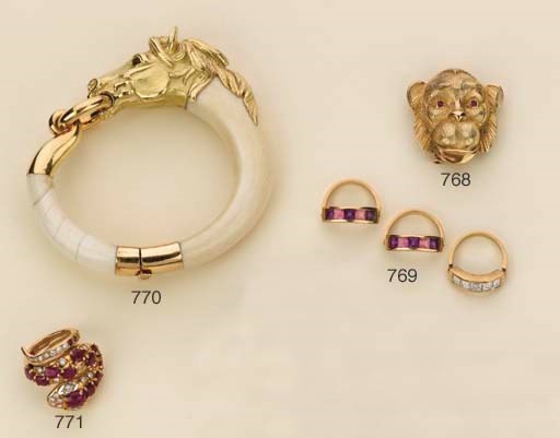 BRACCIALE IN ORO E AVORIO