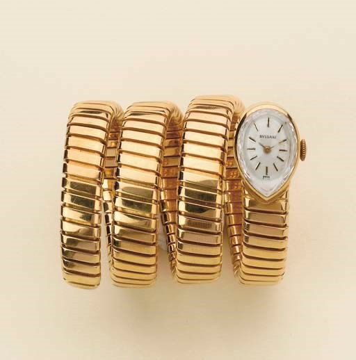 OROLOGIO A SERPENTE IN ORO GIALLO, FIRMATO BULGARI