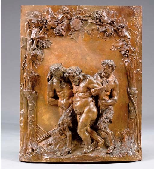 BASSORILIEVO IN TERRACOTTA, FRANCIA, FINE SECOLO XIX,
