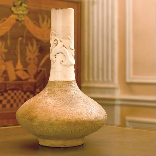 VASE BOUTEILLE EN GRES