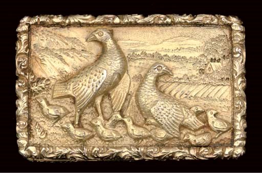 A William IV silver-gilt vinaigrette