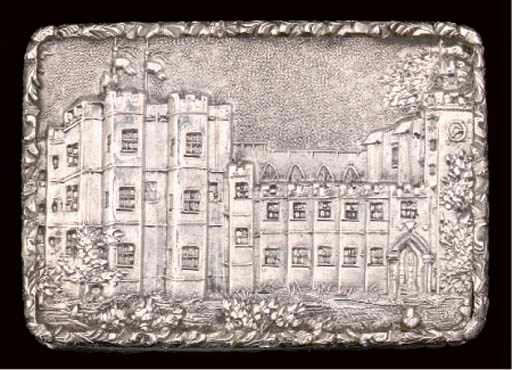 A Victorian "castle-top" vinaigrette