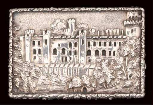 A Victorian "castle-top" vinaigrette