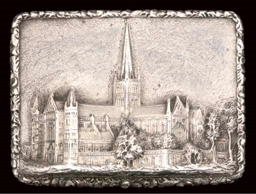 A Victorian "castle-top" vinaigrette