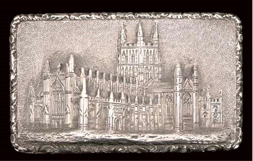A Victorian "castle-top" vinaigrette