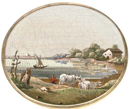 A micromosaic plaque