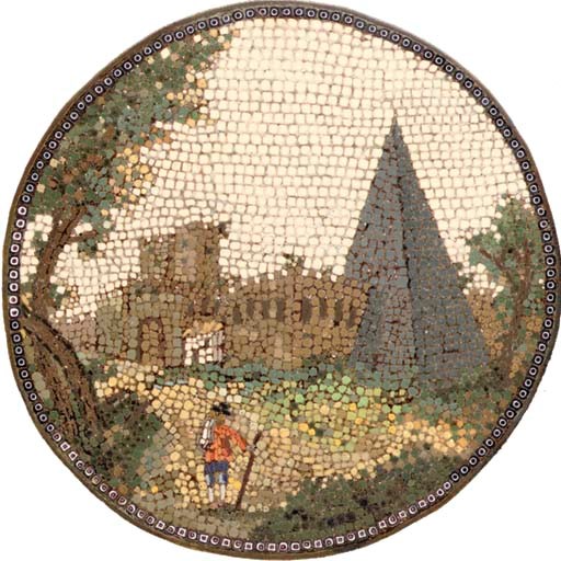 A micromosaic plaque