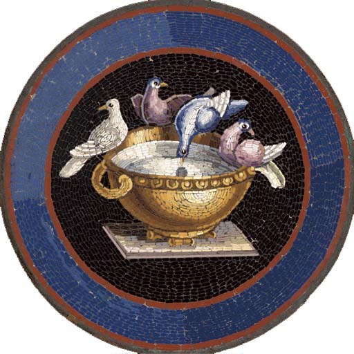 A micromosaic plaque