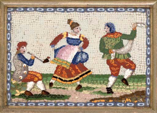 A micromosaic plaque