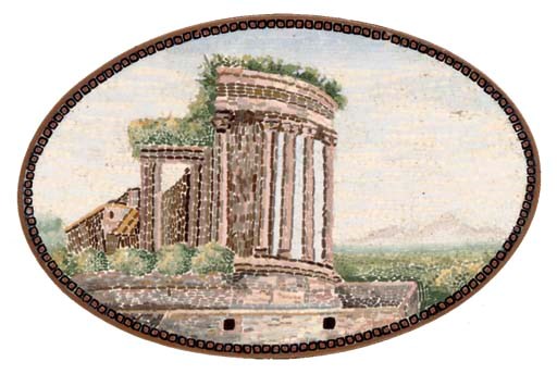 A micromosaic plaque