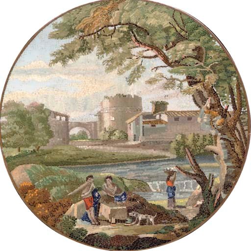 A micromosaic plaque