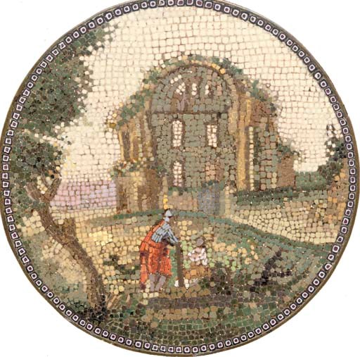 A micromosaic plaque