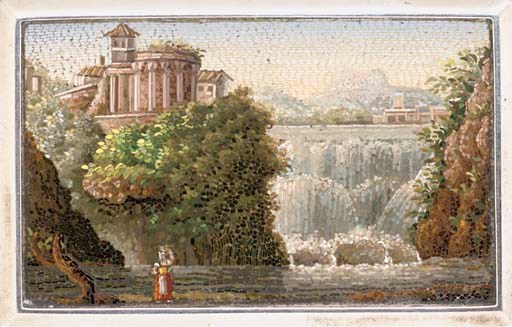 A micromosaic plaque