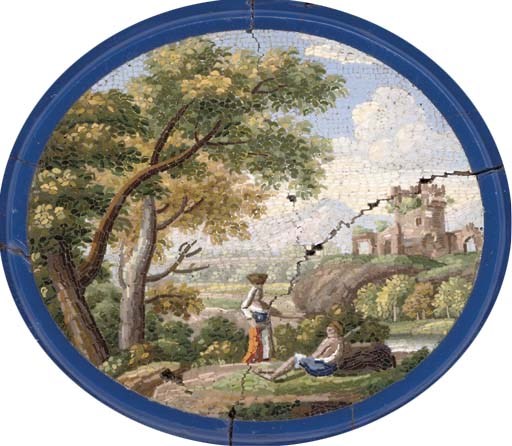 A micromosaic plaque