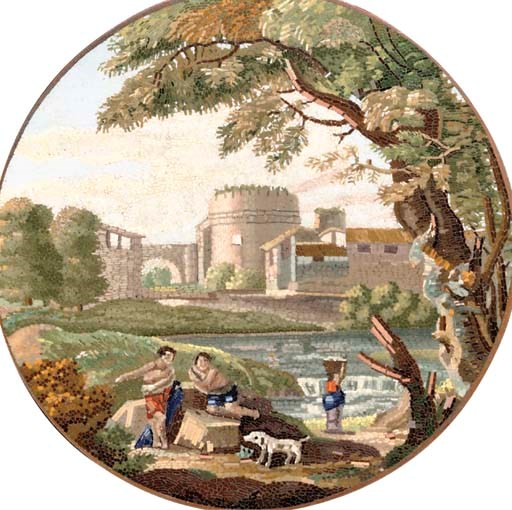 A micromosaic plaque