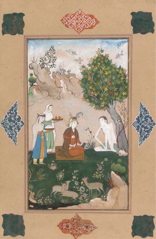 Three late Qajar illustrations, Iran, early 20th century