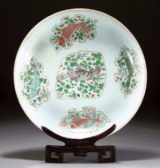 A famille verte dish, Kangxi