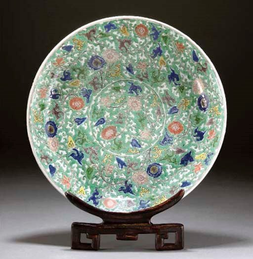 A famille verte charger, Kangxi