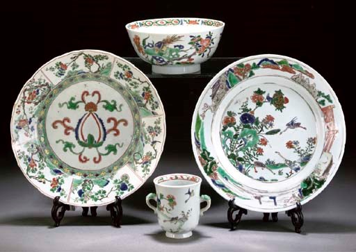 A famille verte plate, Kangxi