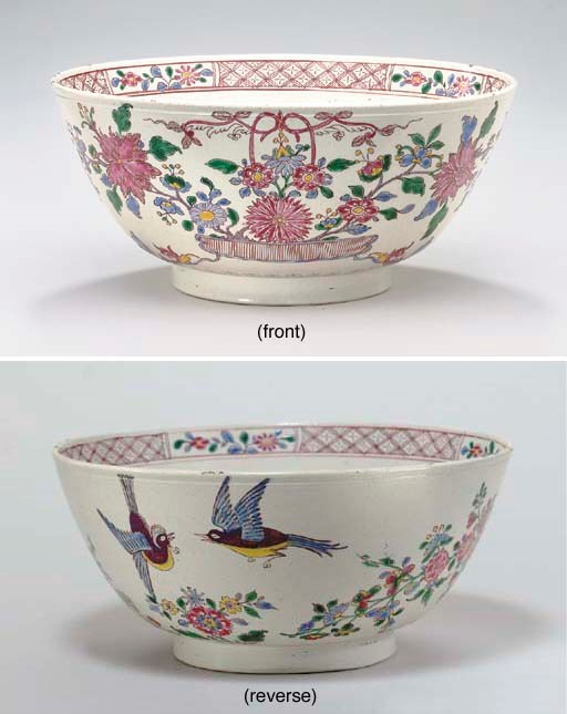A STAFFORDSHIRE SALTGLAZED STONEWARE BOWL