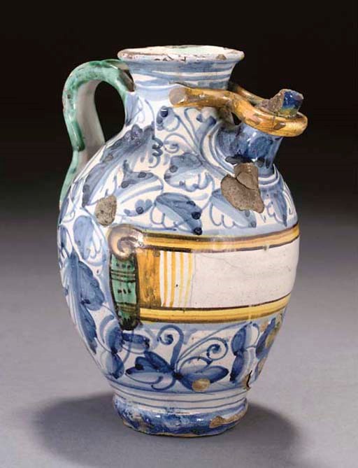 A MONTELUPO MAIOLICA WET DRUG-JAR