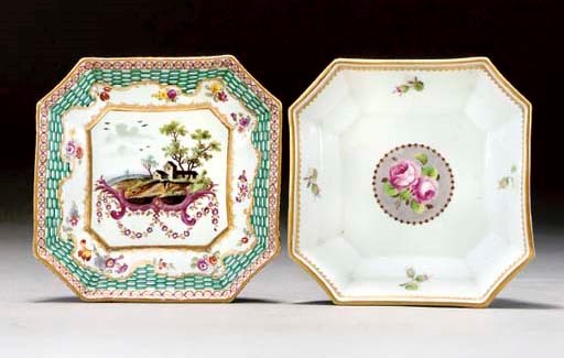 TWO FÜRSTENBERG SQUARE-SHAPED TRAYS