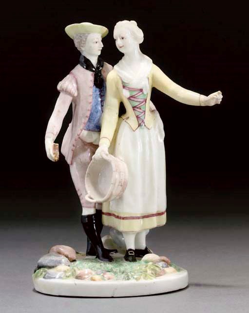 A ZÜRICH (SOFT-PASTE) GROUP OF AN AMOROUS COUPLE
