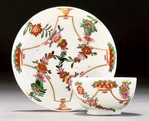 A ZÜRICH (SOFT-PASTE) TEABOWL AND SAUCER