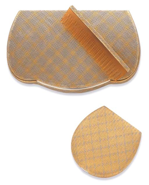 SAC DU SOIR ET POUDRIER EN OR ET DIAMANTS, PAR BULGARI