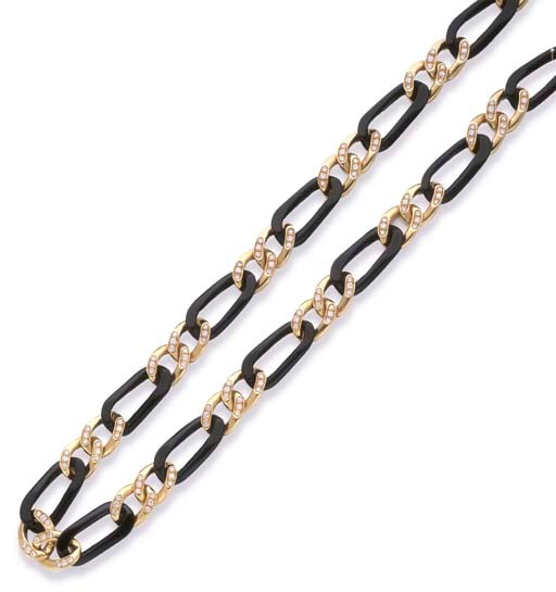 SAUTOIR ONYX ET DIAMANTS, PAR VAN CLEEF & ARPELS