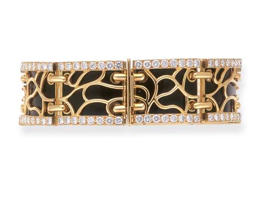 BRACELET ONYX ET DIAMANTS, PAR VAN CLEEF & ARPELS