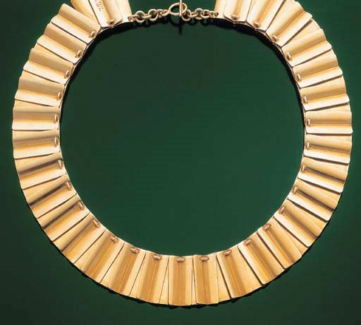 COLLIER EN OR, PAR GEORG JENSEN