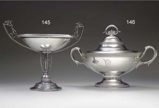 A SILVER SOUP TUREEN