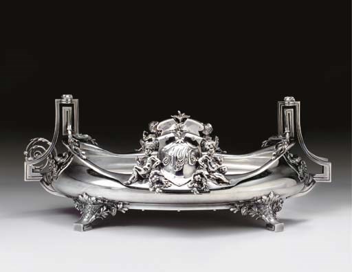 A MONUMENTAL SILVER CENTERPIECE OWNED BY MARY JANE MORGAN