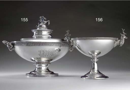 A SILVER SOUP TUREEN