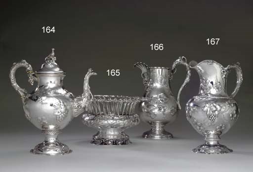 A SILVER COFFEE POT**