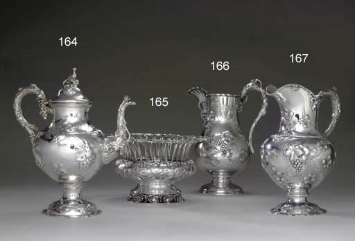 A SILVER FRUIT BASKET