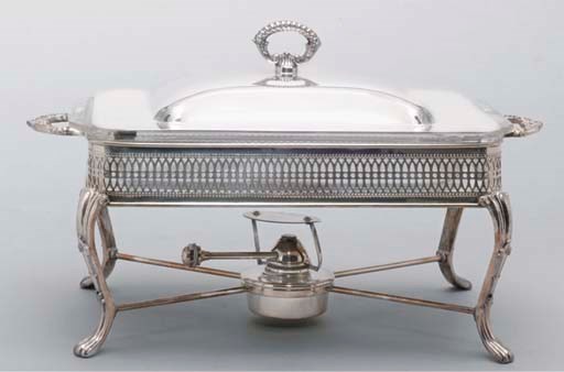 PLAT RECHAUD EN METAL ARGENTE
