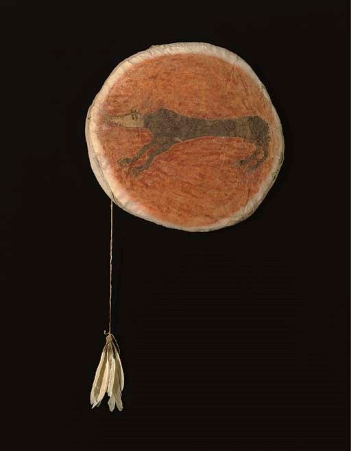 A CROW PAINTED HIDE SHIELD COVER