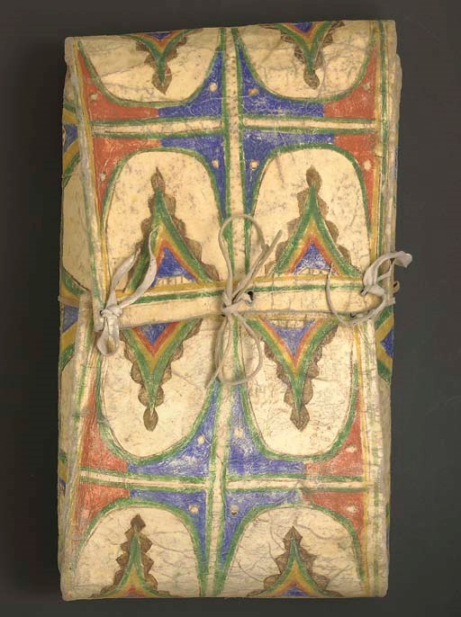 A PLATEAU PAINTED PARFLECHE STORAGE ENVELOPE