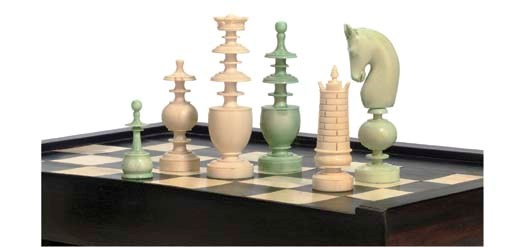 A FRENCH 'RÉGENCE' PATTERN IVORY CHESS SET